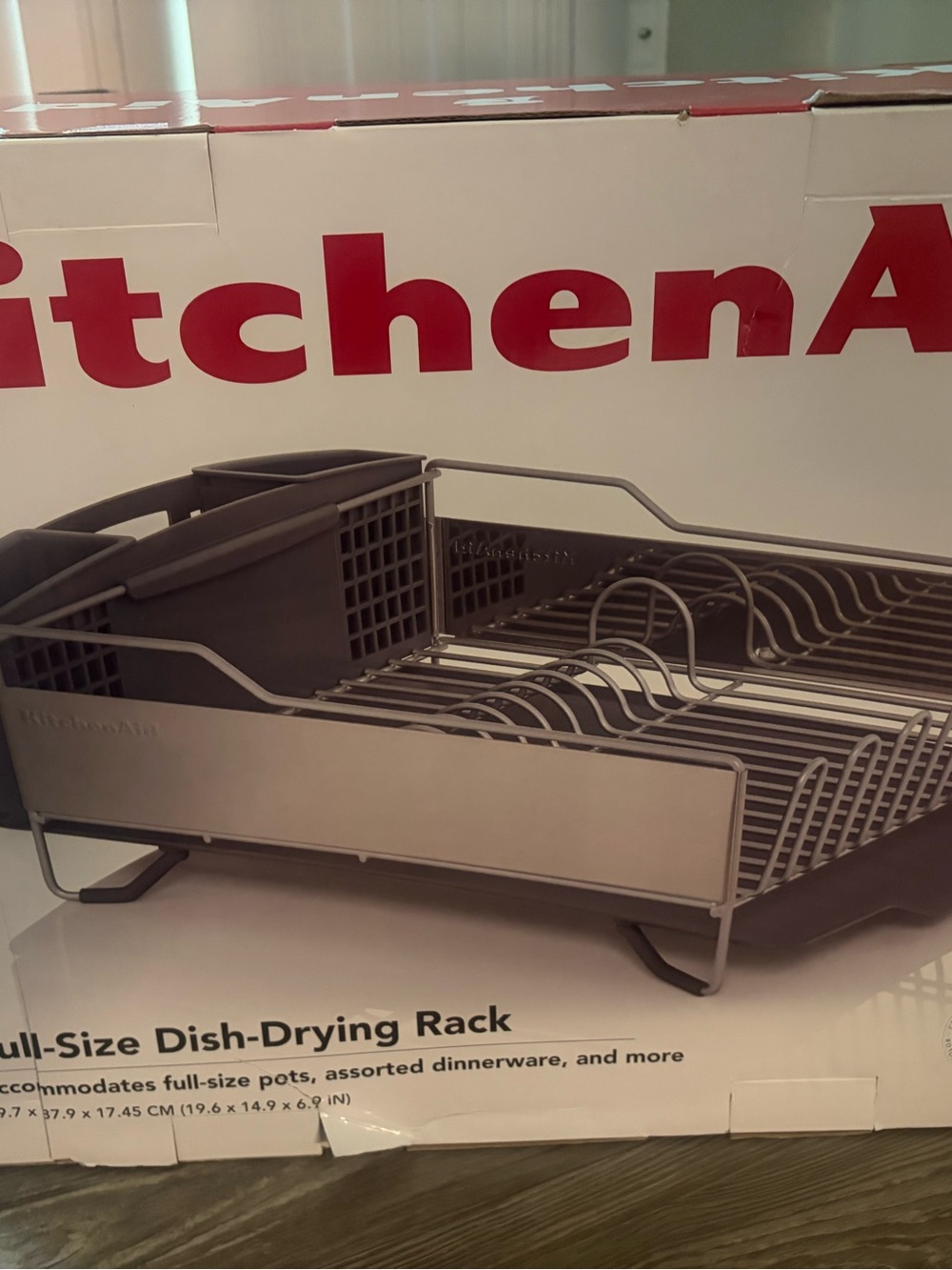 KitchenAid Stainless Steel and Black Full-Size Dish Drying Rack - Picture 2 of 3